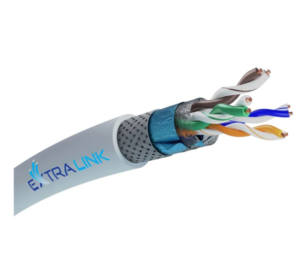 ExtraLink CAT6A SFTP (S/FTP) LSZH Wewnętrzny Kabel sieciowy 305M - 1543985 - zdjęcie 2